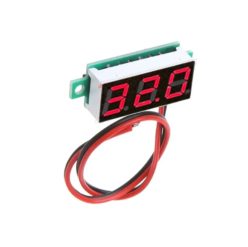 

0.28 Inch DC 2.5V-30V 2 Wires Mini Digital Voltmeter Voltage Tester Meter LED Screen Electronic Parts