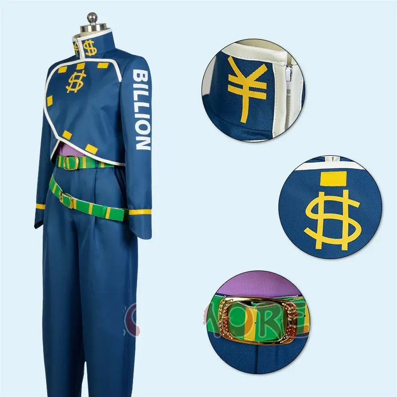 Аниме JOJO для невероятное приключение Nijimura Okuyasu Косплэй костюм; Детский костюм на Хэллоуин; Для мужчин для взрослых
