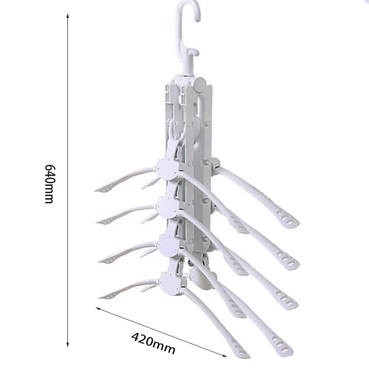 

Edo Multi-functional Telescopic Coat Hanger Air Dry Portable Clothes Hanger Wardrobe Storage Multi-Purpose Anti-slip Foldable Cl