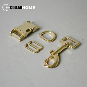 

20 sets heavy metal release buckle 20 mm webbing clip clasp D rings for bag dog pet collar leash straps DIY accessories hardware