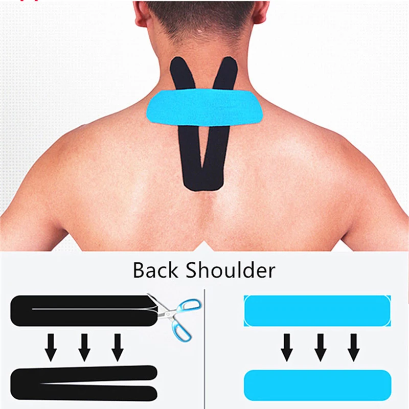 Kinesiology Tape Kinesiology Tape 5cm 5m Elastic Kinesio Tape Muscle Pain Relief Athletic Recovery Knee Pads For Gym Fitness Bandage