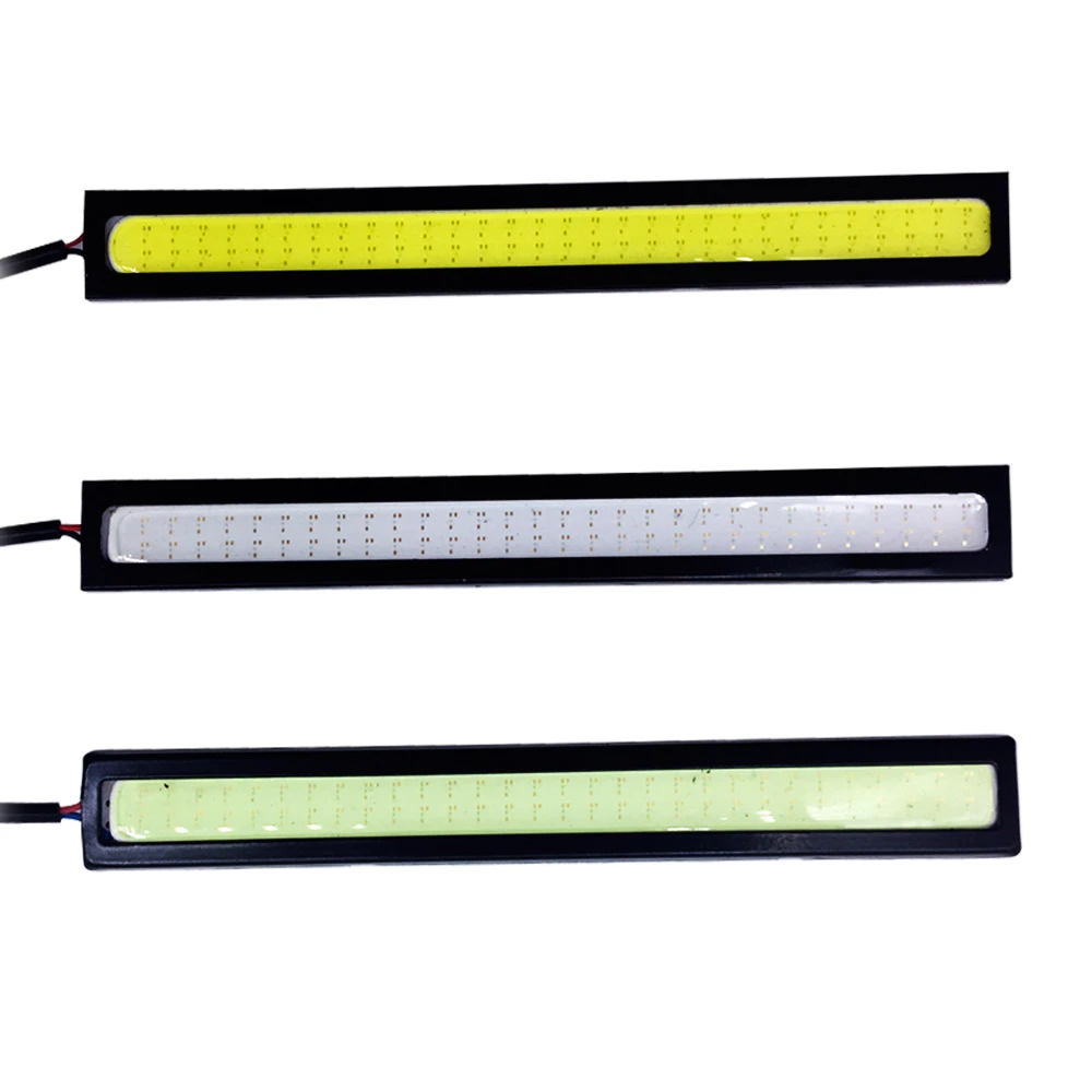 Hviero 1pcs White Blue 14cm Double Row 60Leds COB Car Led Auto DRL Driving Daytime Running Lamp Fog Light  DIY Ultra Bright Waterproof