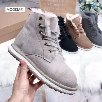 

New snow boots of Australian brand in 2020, 100% real sheepskin, natural wool, fashionable and classic women's shoes