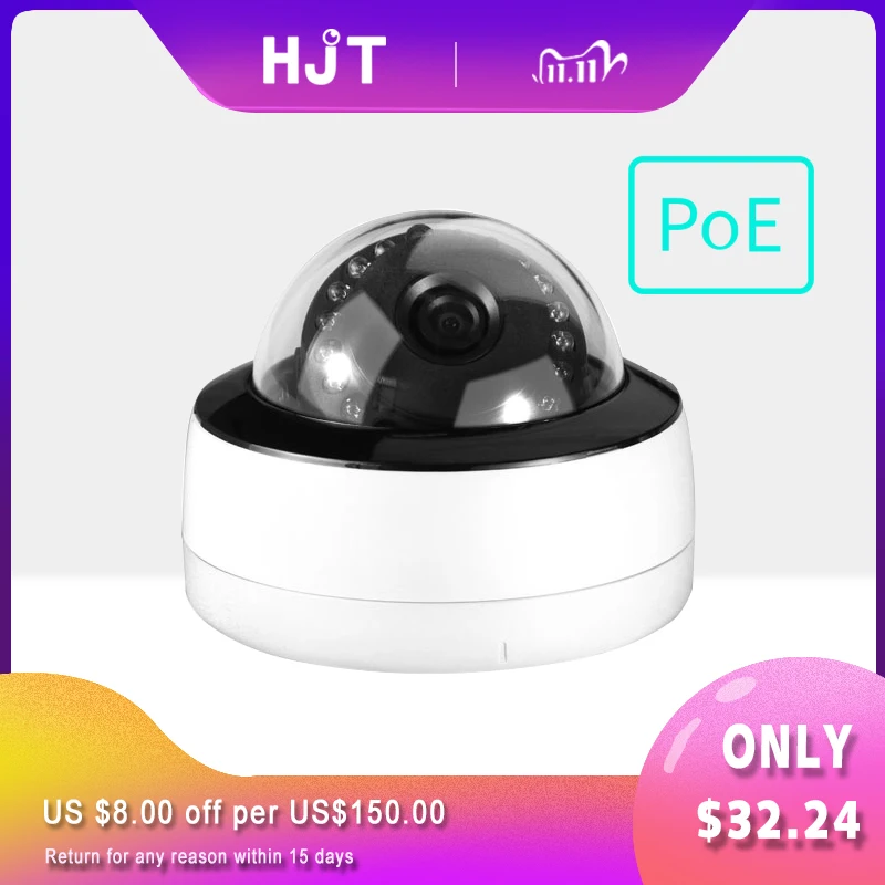 HJT IP камера HD 720P 1.0MP сети P2P Крытый камеры видеонаблюдения ИК Ночное видение слот
