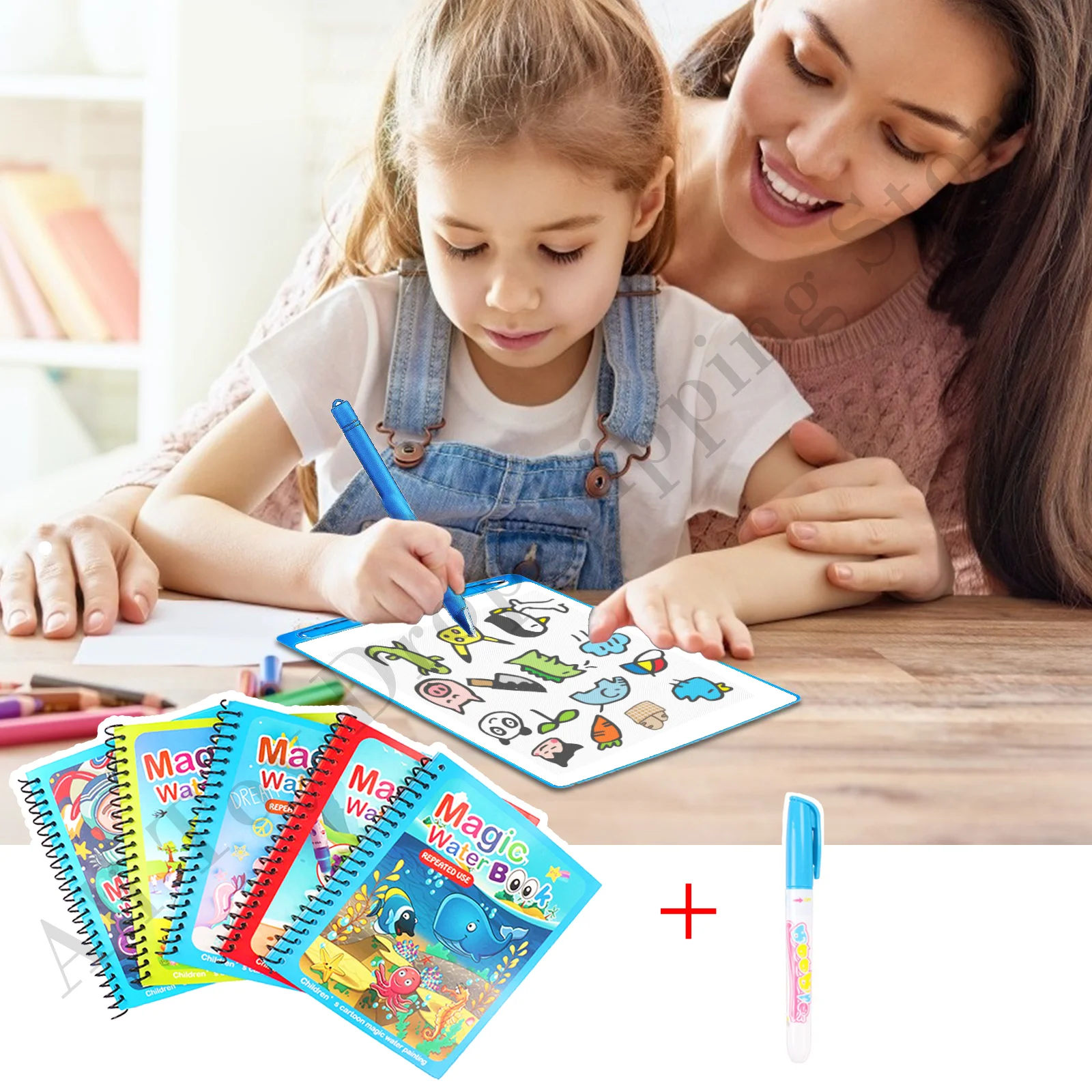 Magic Water Drawing Book Montessori Toys Magical Coloring Book Doodle