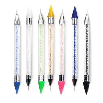 

AACAR Dual-ended Dotting Pen Rhinestone Studs Wax Pencil Crystal Beads Decorations Picker Double Head Nail Art Tool Manicure New