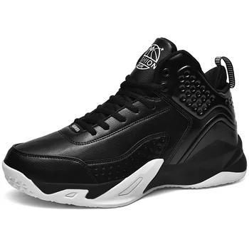 

2019 Men's high-top fashion sneakers trend hot sale comfortable casual shoes non-slip breathable men's shoes brand hip hop