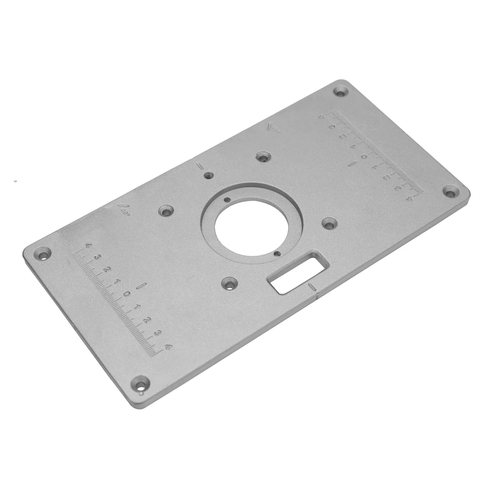 

Hot 235mm x 120mm x 8mm Aluminum Alloy Router Table for Woodworking Benches Insert Plate Carpenter Trimming Machine Flip Chip Bo