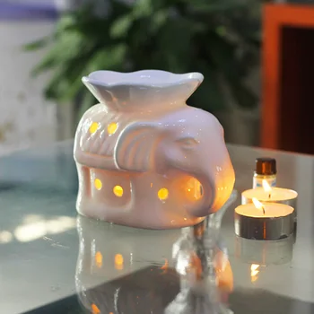 

Elephant Design Ceramic Essence Aroma Burner Creative Censer Aroma Furnace Oil Burner Hotel Bedroom Home Decoration