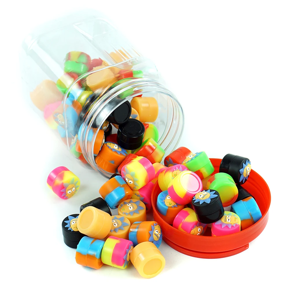 

Silicone Container Storage Box, Non-Stick Concentrate, Colored Random Colors, 2ml, 60Pcs