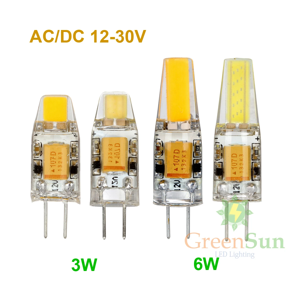 Dimmable Mini G4 COB LED Light Bulb 6W Lamp AC/DC 12V Warm /Cold White Bulb