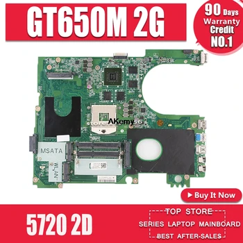 

17R N7720 For DELL 5720 7720 motherboard CN-072P0M 072P0M motherboard DA0R09MB6H1 DA0R09MB6H3 2D GT650M 2GB work 100%