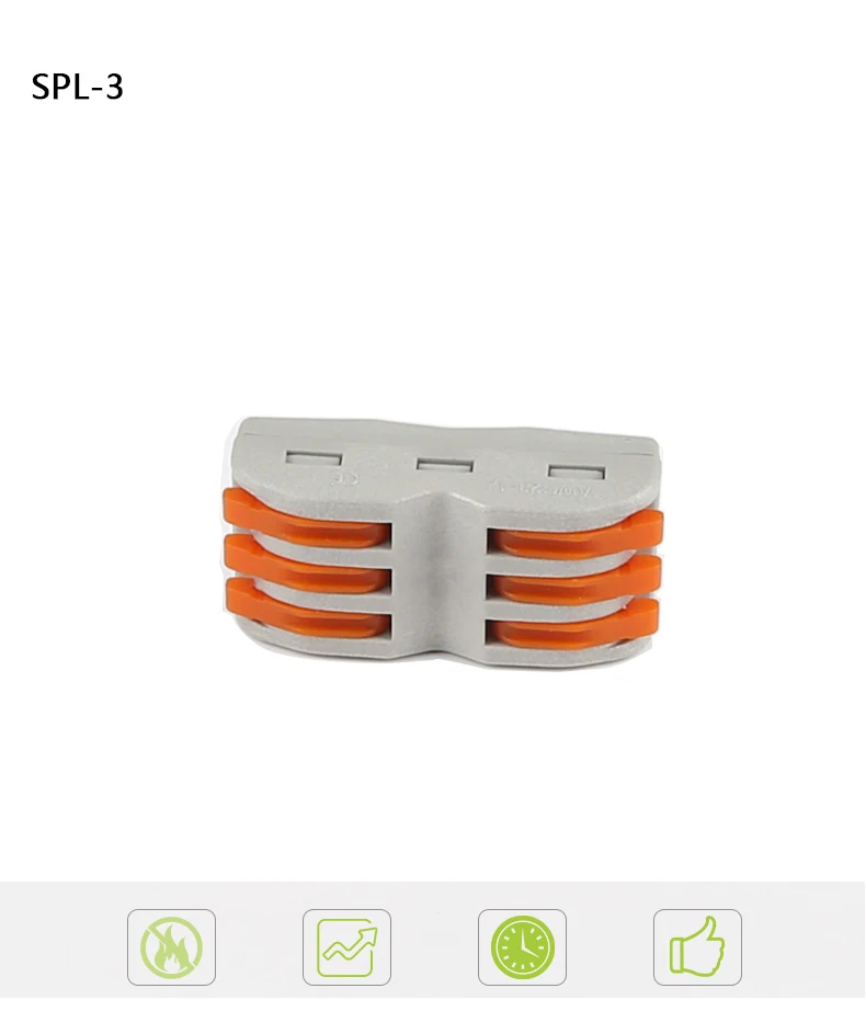 SPL-3 5 шт. 2pin 3pin 4pin 5pin 8pin led разъем проводник клеммный блок led светильник компактный Универсальный разъем провода - Цвет: SPL-3