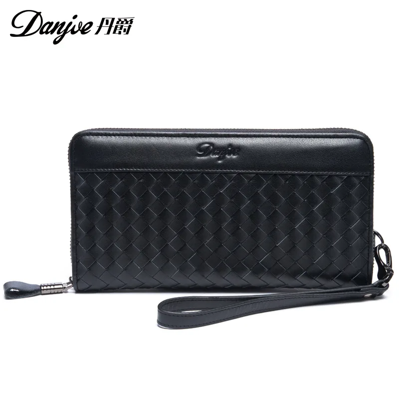 

2019 New Style Fully Cowhide MEN'S Handbag Full-grain Leather Business Casual Clutch Card Bit More Genuine Leather Hand Grab Bag