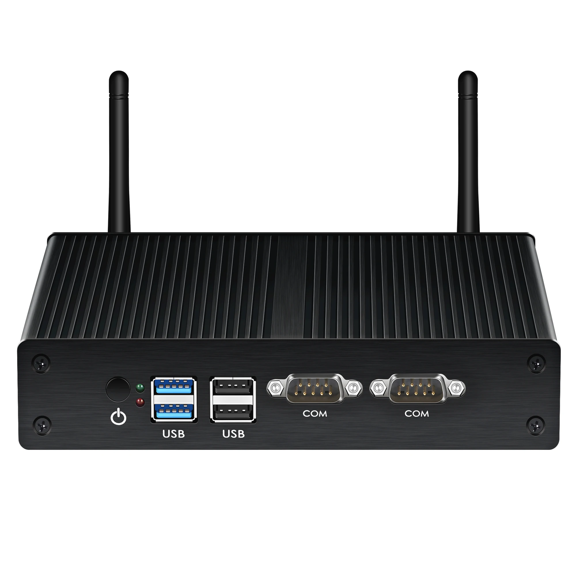 HLY безвентиляторный мини ПК Dual LAN Celeron N2830 J1800 J1900 Windows PC 2 * последовательный порт WiFi