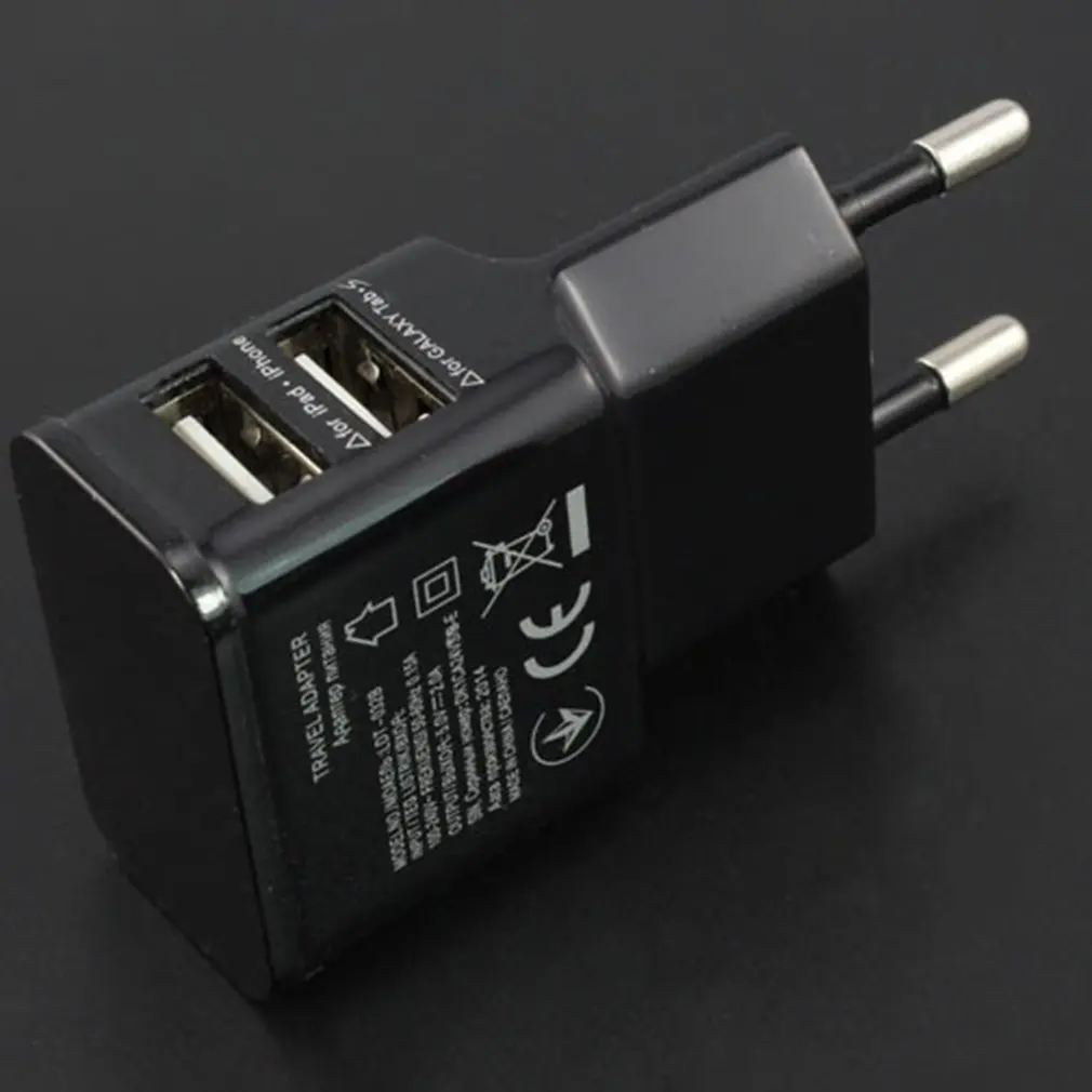 1A Portable Dual USB Power Adapter Mobile Phone Charger Electrical