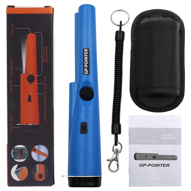 New Handheld Metal Detector Positioning Rod Detector blue box