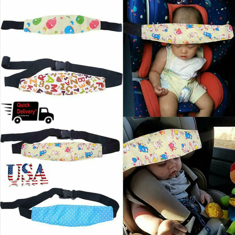 Soporte para la cabeza de bebés para niños, correa para dormir, asiento de seguridad ajustable para coches, ayuda para la siesta, banda estampado para asientos de coche, accesorios para la cabeza, soportes para el cuerpo