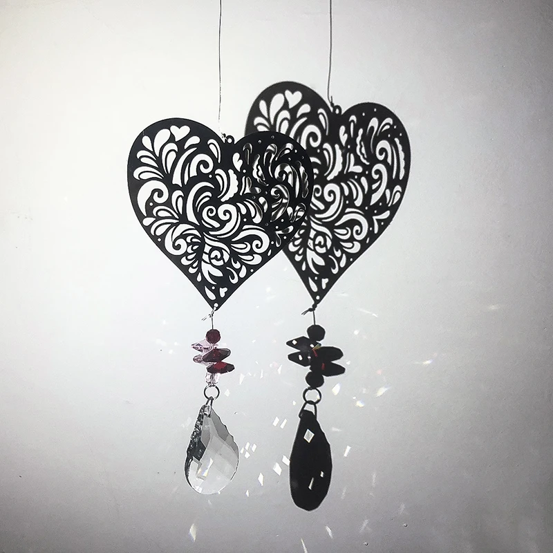 H&D 4 Styles Crystal Suncatcher Window Hanging Ornament Rainbow Maker Pendant for Christmas Day Wedding Cars Window Decor