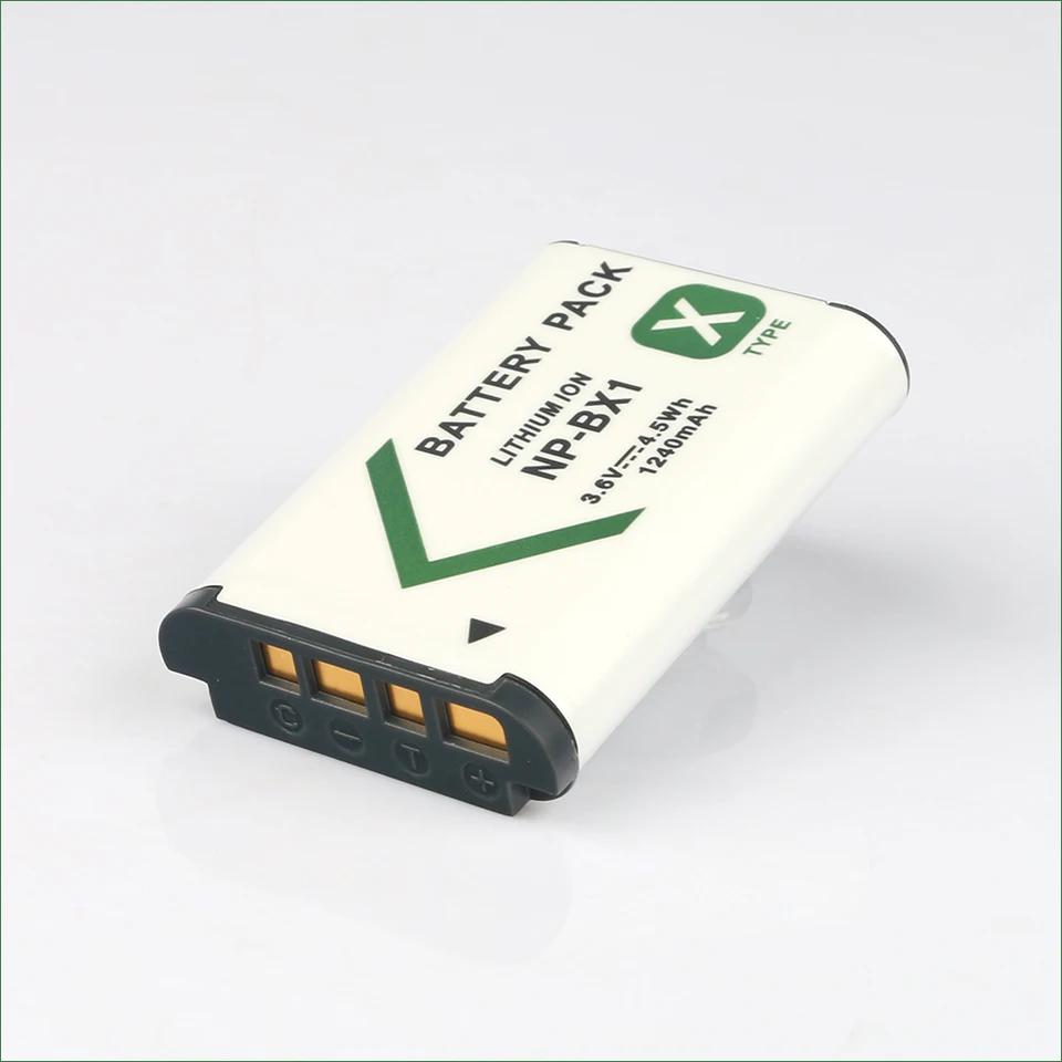 2 Batterie Creabest NP-BX1 + Caricabatterie LCD Dual – Compatibili Sony DSC-HX90V, RX100, HX50 E Altri