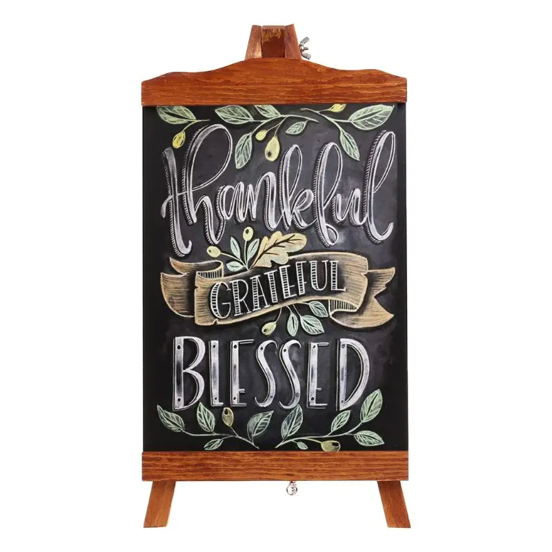 

Vintage Desktop Memo Message Blackboard Easel Chalkboard Kids Writing Board Sign