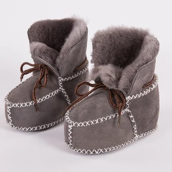 

Winter Baby Shoes Warm Booties Sheepskin Baby Boy Girl Shoes Wool Fur Children Footwear Toddler Kids Moccasins Infant Booties