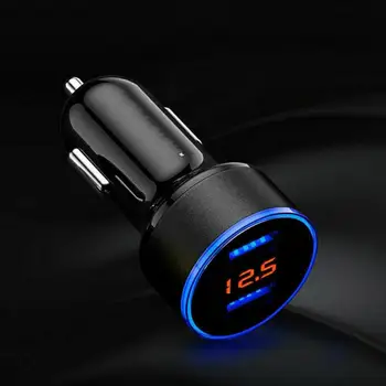 

3.1A Dual USB Car Charger Led Digital Display Universal Auto Mobile Phone Charger For Xiaomi Samsung S9 S10 iPhone 11 7 8 Plus