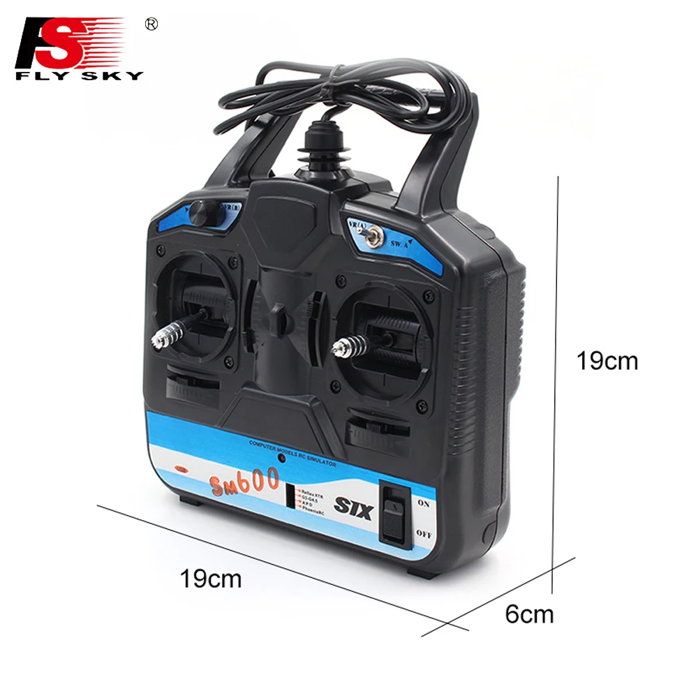 Flysky FS SM600 6 канальный USB RC симулятор поддержка G7/G6 G5.5 G5 PH5.0 FMS для Fpv 3D вертолета