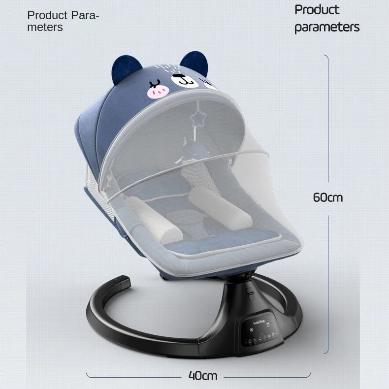 Baby Smart Electric Baby Cradle Crib Rocking Chair Baby Bouncer Newborn Calm Chair Bluetooth with Belt Remote Control