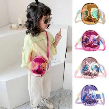

Fashion Trend Sequins Cute Bee Wings Mini Backpack Children's Bag Shoulder Bag Shiny Mini Backpack Girl Travel Small Bagpack New