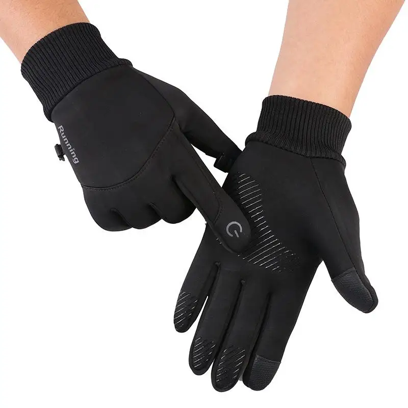Autumn and Winter Men's and Women's Full-Finger Gloves Mountaineering Non-Slip Warmth and Velvet Sports Waterproof Riding Touch