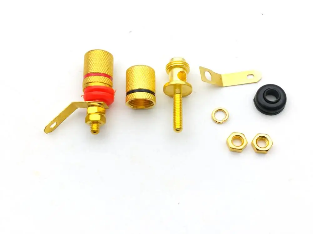 Разъем типа банан для аудиоусилителя 2 шт. с золотым покрытием 4 мм|terminal jack|jack jackjack