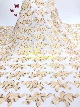 

5yards/bag 5 colors embroidered mesh lovely style fabric used for dress design fashion holiday dress RF106#