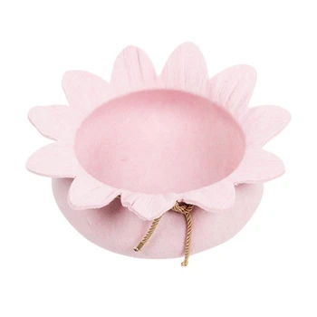 

Puppy Pet Cat Dog Soft Warm Nest Kennel Bed Cave Felt House Pet Bed Portable Flower Shaped Four Seasons Universal Warm Cozy Beds