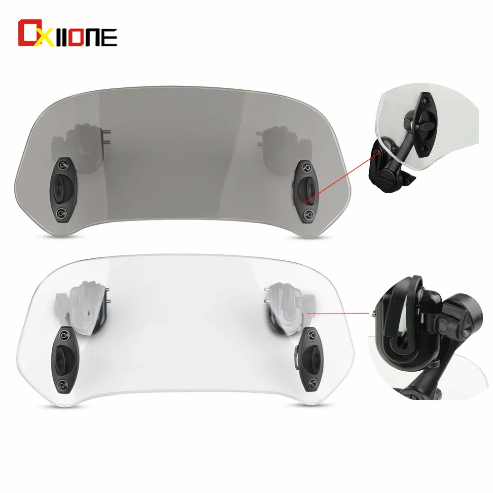 Adjustable Clip On Windshield Windscreen Extension Spoiler For Kawasaki Versys