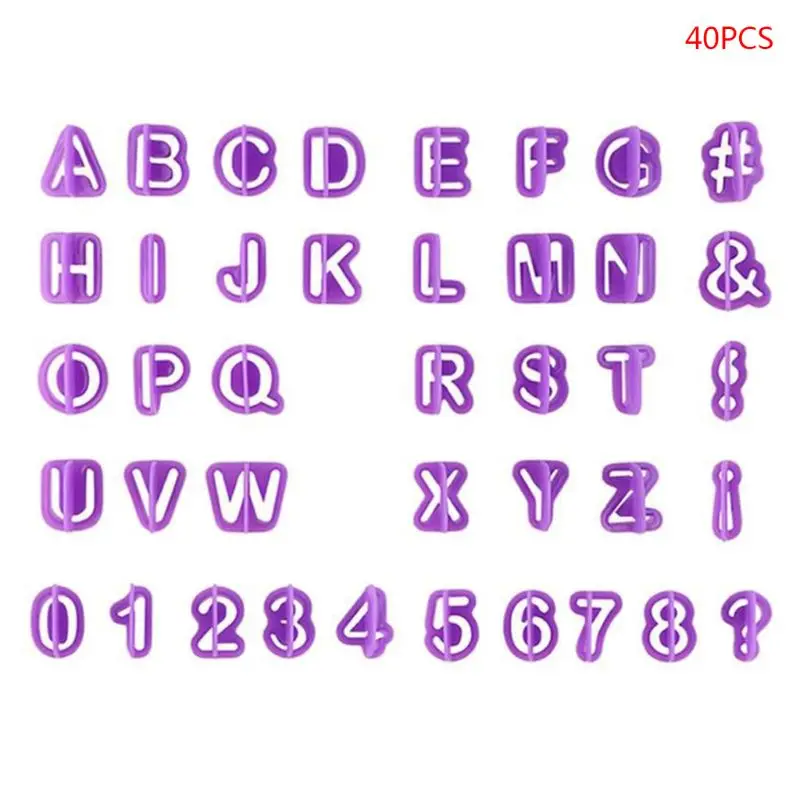 

40pcs/set Letters Number Cake Decorating Cookie Mold Fondant Biscuit Cutter DIY Kitchen Baking Tools