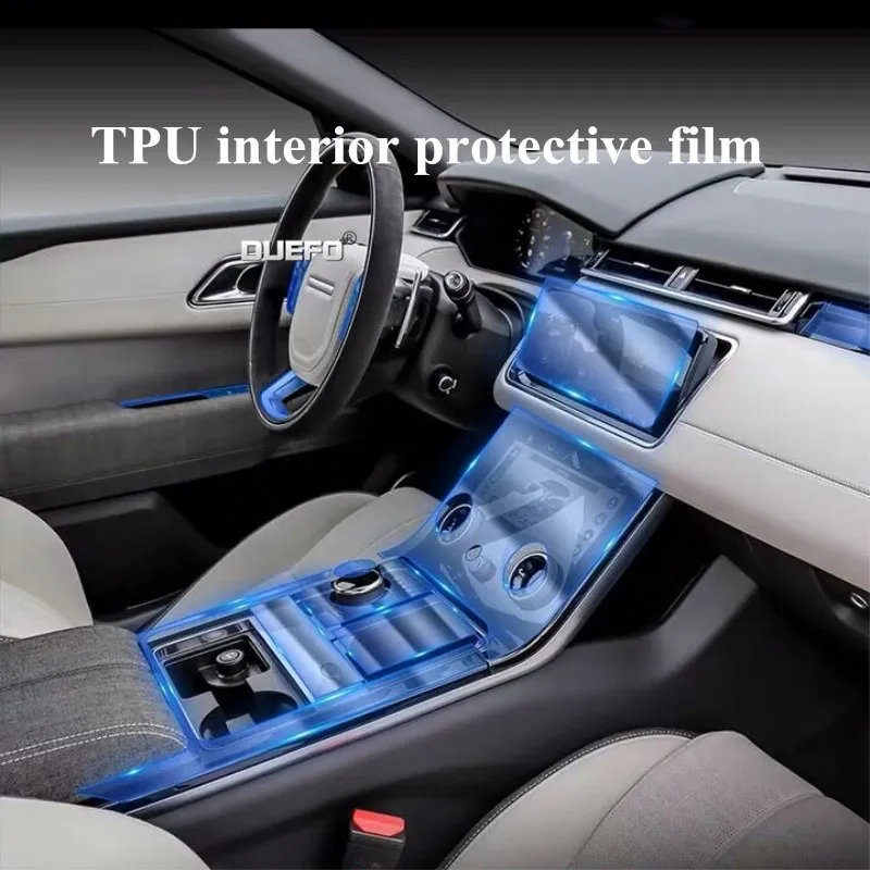 

TPU Sticker For Range Rover Velar transparent Promotion TPU Film stickers for range rover Center console Car Accessories