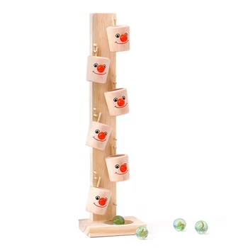 

Baby Montessori Wooden Blocks Tree Marble Ball Run Track Game Kids Children Intelligence Educational Toy Baby Childrens Day Gift