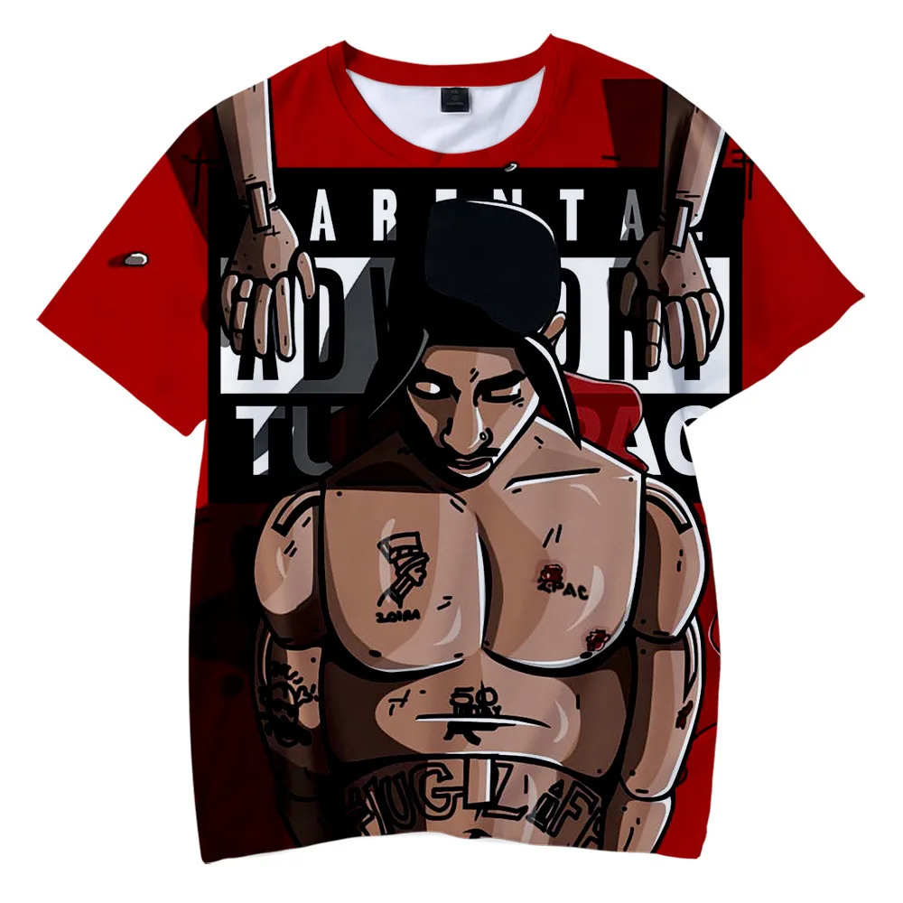 2021 Новая женская мужская модная 3D футболка Тупак Шакур 2Pac хип-хоп рэп футболки