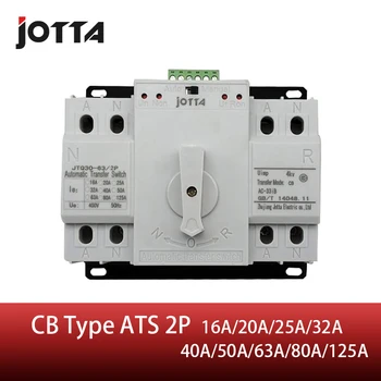 

Jotta ATS 2P Dual Power Automatic Transfer Switch 2P Circuit Breaker MCB AC 230V 16A 20A 25A 32A 40A 50A 63A 80A 125A