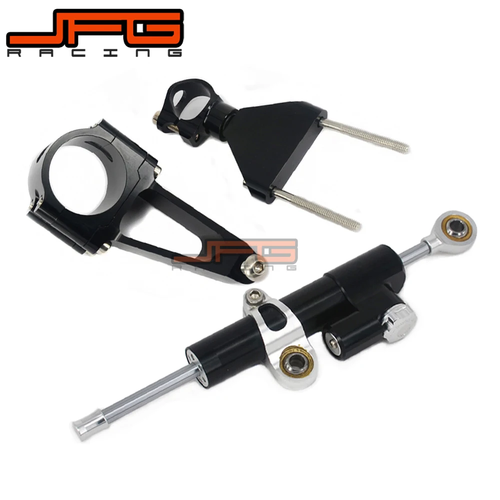 CNC Steering Damper Stabilizer Linear Reversed Safety Control & Adapter Bracket For CBR600F4I CBR600 F4I 1999 2000 2001 02 03 04