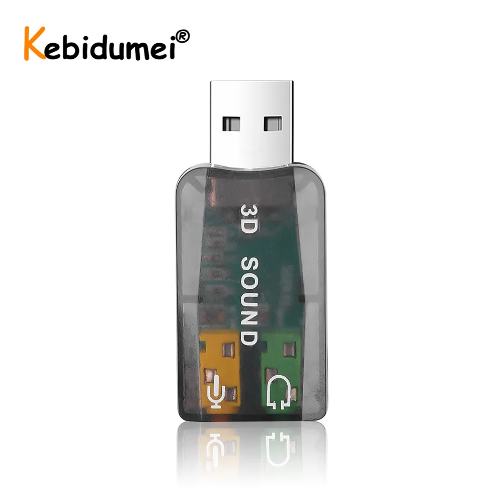 Tarjeta de sonido externa Usb 5,1 ch a Jack adaptador de Audio para auriculares de 3,5mm, tarjeta de sonido para micrófono para Mac Win Compter Android Linux