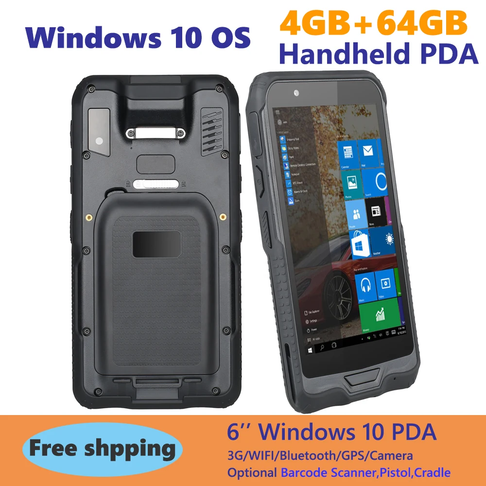 Pda Economico Cherry Trail Z8350 4Gb + 64Gb Computer Mobile Industriale Ip65 Smartphone Windows Scanner Di Codici A Barre Pda Logistico Portatile