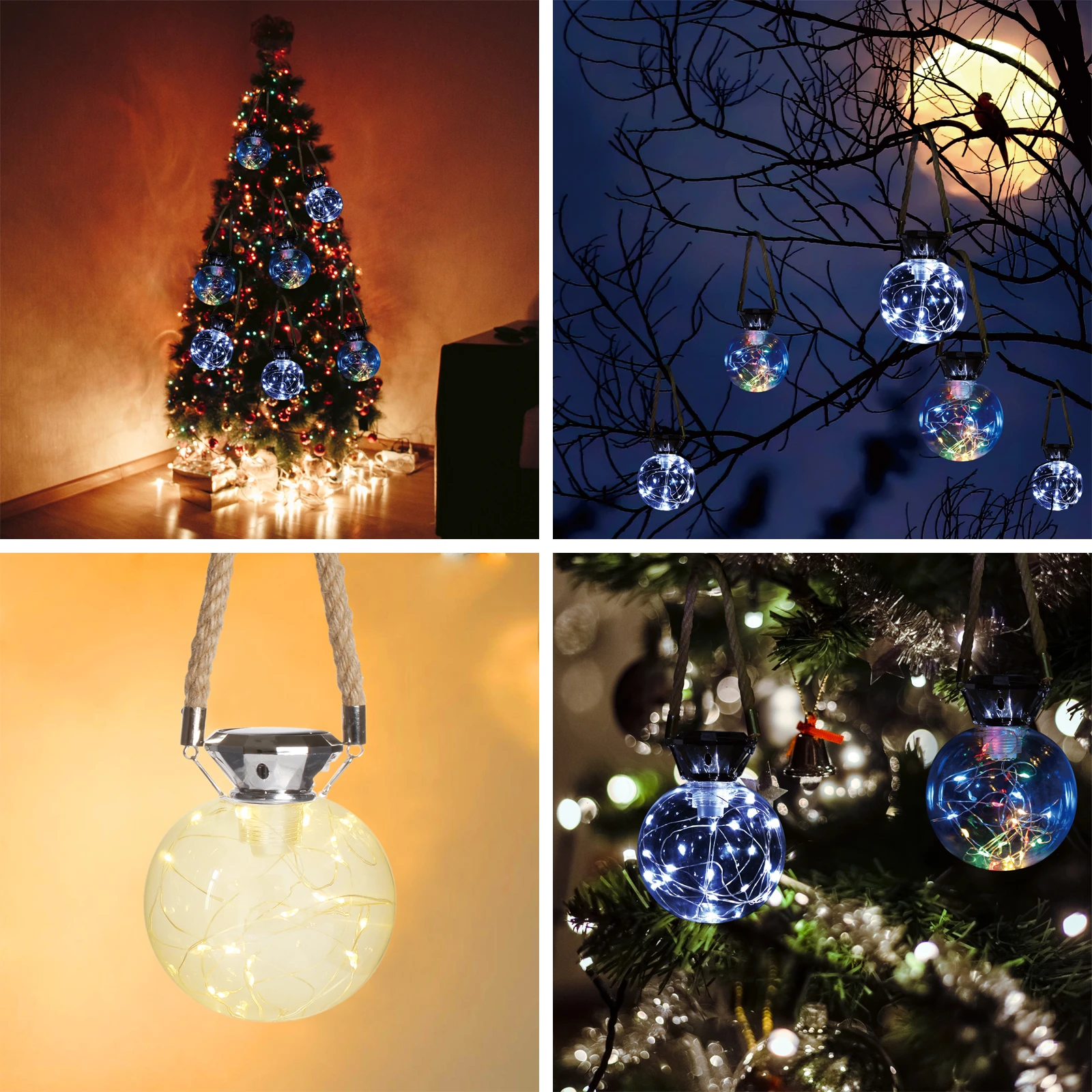 Hanging solar christmas lights Clearance