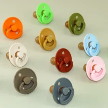 

Baby Newborn Soft Food Silicone Nipple Infant Safe Circle Type Nipples Toddler Pacifier Kids Teether Toy For Boy And Girls