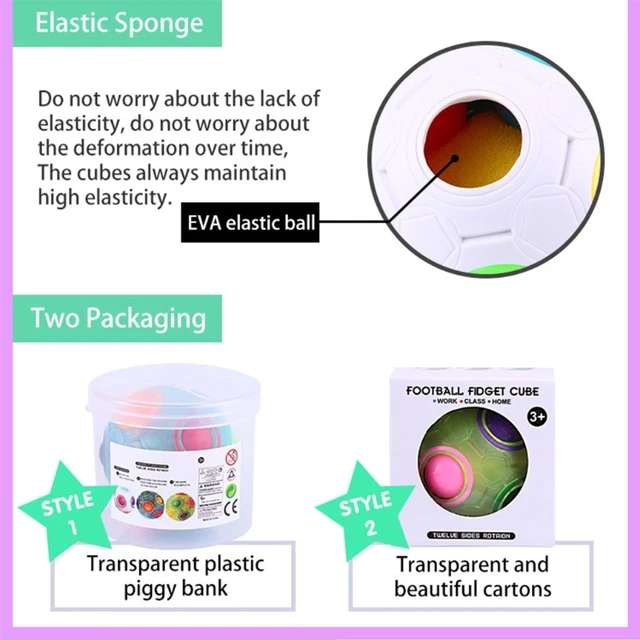 Fidget Puzzle Ball Sensory Toy Brain Game Interactive Anti-Stress Toy for stress Relief Mini Gyro Football for Autism D5QA 5