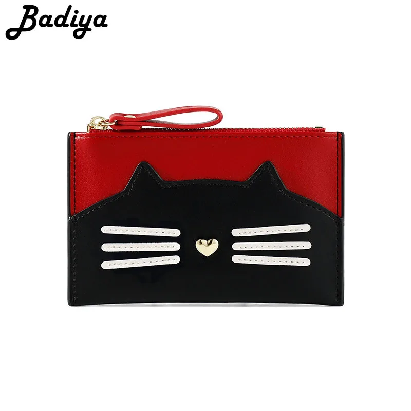 

Cute Cartoon Lady Wallet Contrast Color Thin Slim Short Coin Purse Multi-card Slots Card Holder Mini Small Pocket Clutch Bag