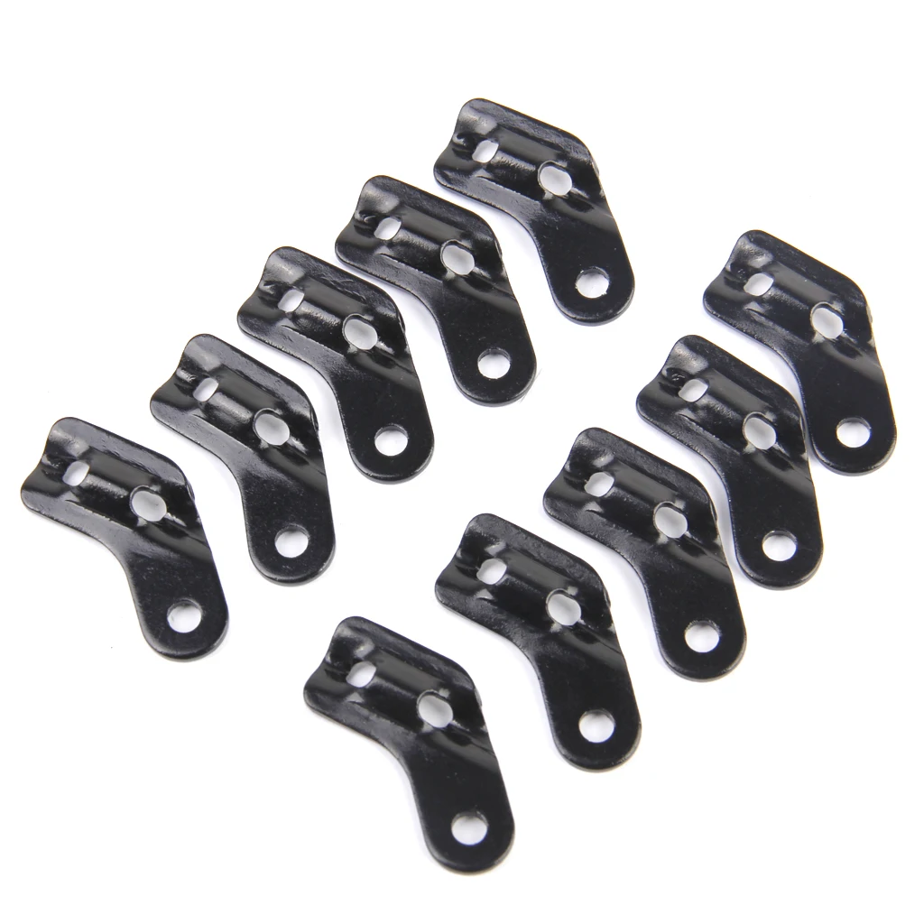 10x Camping Guyline Cord Tensioners Durable Lightweight Aluminum L Shape Anti-slip Tensioners Adjustable Tool Tent Accessories 