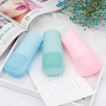 

New Mini Battery Electric Facial Cleansing Brush Silicone Sonic Cleaner Deep Pore Waterproof Beauty Soft Cleaning Face Brushes