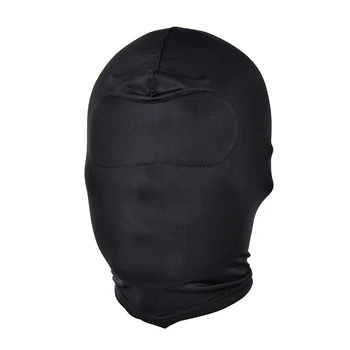 SexyToys Open Mouth Eye Bondage Party Mask Cosplay Slave punish Headgear Mask Exotic Apparel Sex Products BDSM Fetish Mask Hood 5